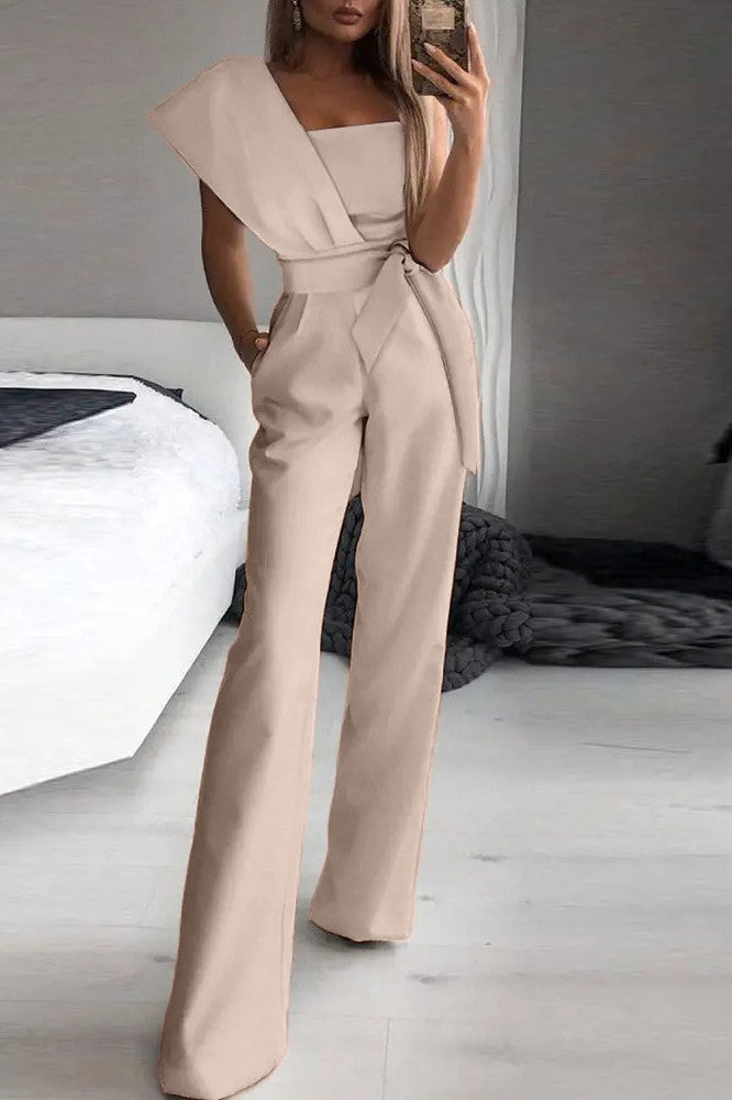 Elegant jumpsuit Chia, beige