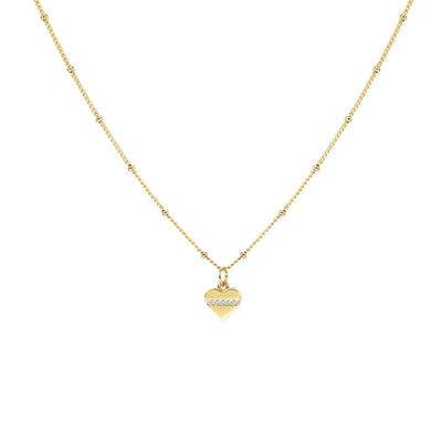 Heart Pendant With Stone Necklaces By DOBBI