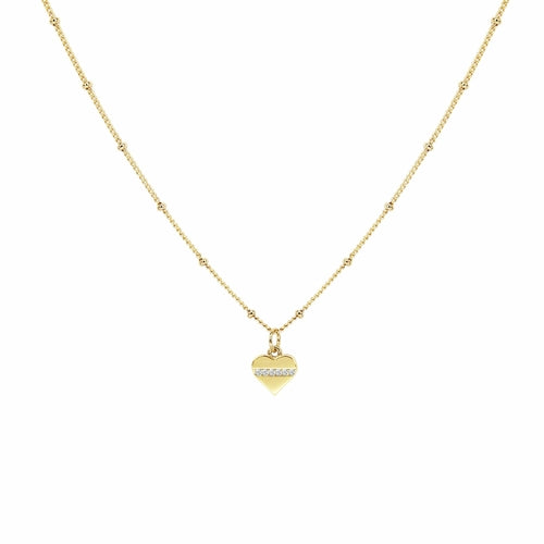 Heart Pendant With Stone Necklaces By DOBBI
