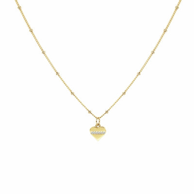 Heart Pendant With Stone Necklaces By DOBBI