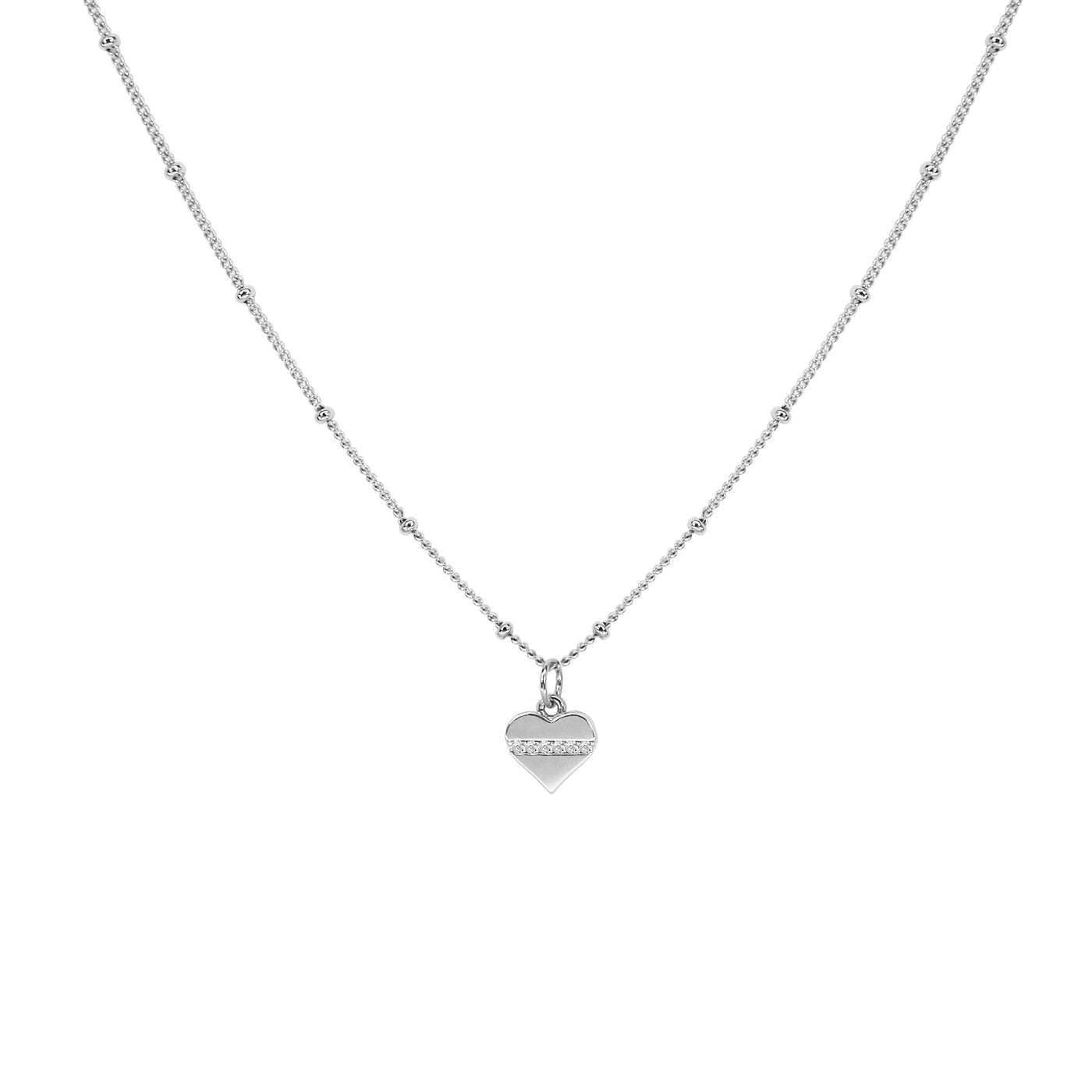 Heart Pendant With Stone Necklaces By DOBBI