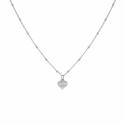 Heart Pendant With Stone Necklaces By DOBBI