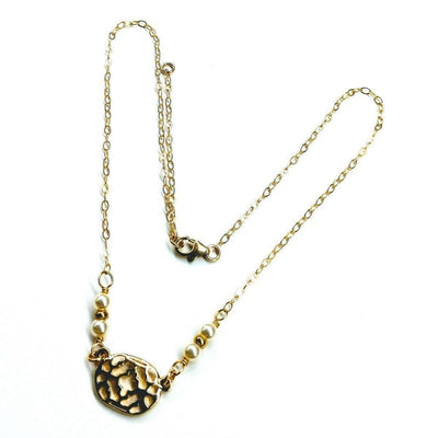 As Seen on Molly Ringwald 14 K Gold Filled Filigree Pearl Choker