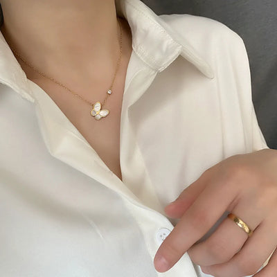Womens Necklace With Butterfly Pendant